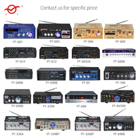 YATAO-Mezclador de potencia con 4 entradas de micrófono PARA karaoke en casa, estéreo, subwoofer, bajo, 2,0 canales, amplificadores de audio profesionales