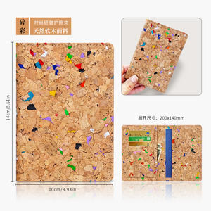 Funda para pasaporte de Cuero de corcho con diseño gráfico personalizado, tarjetero, Cartera de viaje con etiqueta - Product Image 3