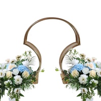 Arche de mariage en métal doré support de toile de fond centre de table de mariage porte-fleurs décoration d'allée de cérémonie de mariage pour événement et fête
