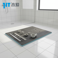 Base de douche linéaire moderne pour salle de bain, avec drain central, isolation étanche XPS