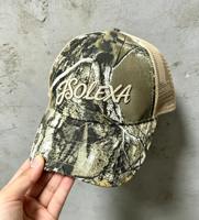Casquette de baseball unisexe en coton 100% avec broderie 3D motif camouflage Real Tree personnalisé, en tissu Dobby Terry, pour la chasse et la pêche en extérieur, vente en gros