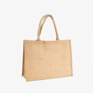 Factory Direct Printed Jute Tote <b>Bag</b> with Strong Handle <b>Reusable</b> Multipurpose Canvas Handbag for Men and Women <b>Shopping</b> - Product Image 2