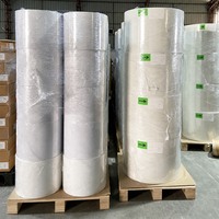 Rouleau géant de papier synthétique autocollant imperméable, film d'étiquettes en papier synthétique, rouleau géant d'étiquettes BOPP, découpe personnalisée