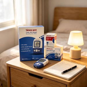 Oferta Especial: Kit de Glucómetro Inteligente <span class=keywords><strong>Sinocare</strong></span> Safe AQ, 50 Unidades por Caja, Medidor de Glucosa en Sangre Digital Electrónico, Precio de Glucómetro - Product Image 6