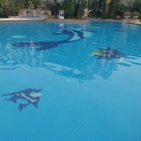 Carreaux de sol en céramique de 300x300 mm, épaisseur 6 mm, pour piscine et salle de bain, carreaux mosaïques antidérapants