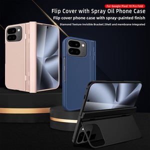 Huanmin's new spring-loaded geometric <b>stand</b> <b>phone</b> case, designed <b>for</b> the Google Pixel 10 Pro Fold, offers full coverage protecti - Product Image 1
