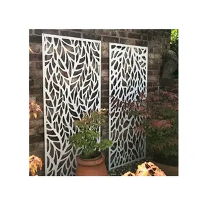 Écran de jardin décoratif en métal découpé au Laser, panneau de clôture privé