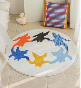 Bền Thân Thiện Với Môi Trong Nhà Polyester Máy Tufted Nonslip Vòng Khu Vực Thảm Dày Mềm Có Thể Giặt Hộ Gia Đình Thảm Tapis Phòng Ngủ - Product Image 5