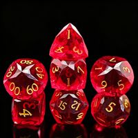 Jeu de dés DND, dés polyédriques en résine transparente de type gemme, à facettes, à bords vifs, 6 couleurs disponibles, cadeau pour les joueurs de jeux de table