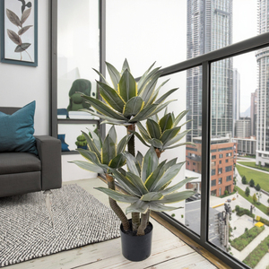 45inch trong nhà nhân tạo agave cây màu xanh lá cây nhiệt đới mọng nước trồng trong chậu thiên nhiên vườn lấy cảm hứng từ nhựa cây xanh - Product Image 4