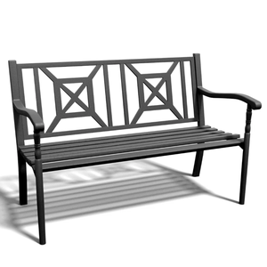 Solar Charging Eco-Friendly Durable Outdoor Folding Black Metal Modern <strong>Garden</strong> Iron Tree Surround Park <strong>Bench</strong> Chair - Product Image 1