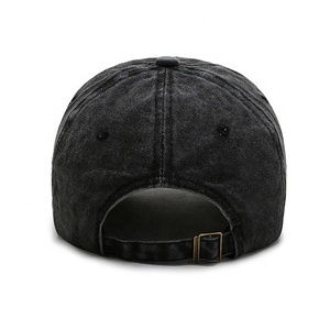定制无结构6面板帽经典棉可调帽爸爸帽 - Product Image 3