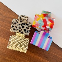 UME Pince à Cheveux Rectangulaire en Acétate, Écologique et Durable, Tendance, pour Usage Quotidien, Accessoire Cheveux Femme