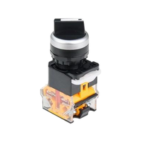 Interrupteur Rotatif Mécanique Étanche IP65 en ABS YHBS-38-22R, 10A, Diamètre de Trou 22mm, Options 1NO/1NC, Utilisation pour Appareils Électroménagers, Livraison Non Incluse