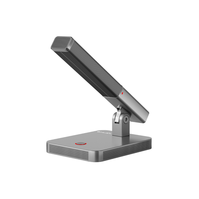 HUAIN 48V Condenser Wireless Desktop Conference Microphone with Noise Cancelling Starry Gray High SNR (>92dB)