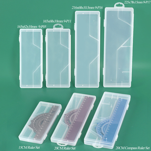 SUNSHING Wholesales Slim Ruler Case Geometry <b>Tool</b> <b>Box</b> with Transparent Ruler Set Colorful Students Ruler with PP <b>Storage</b> <b>Box</b> - Product Image 2