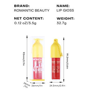 Brillo labial efecto espejo de color fácil de aplicar, hidratante, de larga duración, antiadherente, aceite labial perlado para exportación. - Product Image 4