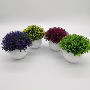 Plantas Artificiales en Maceta de Plástico, Resistentes a los Rayos UV, Estilo Simple, Decoración para el Hogar y Escritorio, Mini Bonsái, Más Vendidas - Product Image 5
