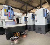 Máquina de torno Cnc de rueda, máquina de reparación de llanta de corte de diamante, máquina de trefilado de cubo de rueda, programación gratuita