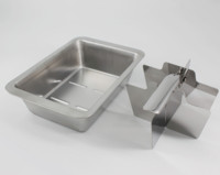 Plateau de grands cubes à glace en acier inoxydable, 6 trous, 1 pièce