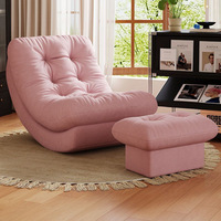 Fauteuil inclinable à bascule de détente individuel en flanelle, mobilier de maison moderne et simple pour balcon, chambre, salon, hôtel, villa