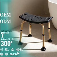 Chaise de bain en alliage d'aluminium avec finition imitation bois pour la prévention de la rouille, équipement de sécurité pour la douche des personnes âgées