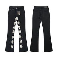 Jeans de mode de haute qualité pour hommes, personnalisés, brodés, vintage, marque de rue haut de gamme LOSTSHDWS, pantalons en denim pour hommes