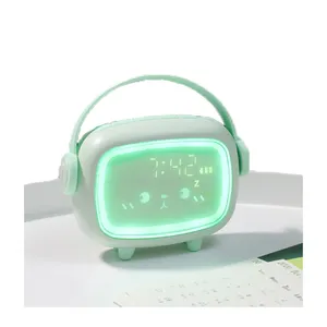 Çok fonksiyonlu güzel zaman melek uyandırma saat işık uyku eğitmen çocuklar LED arka dijital masa masa saatleri çalar saat