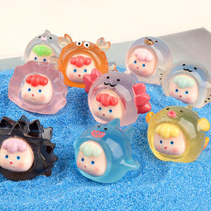 Ventes directes d'usine en trois dimensions lumineux Mini Marine bio-résine bijoux bricolage porte-clés décoration de bureau acrylique charme - Product Image 1