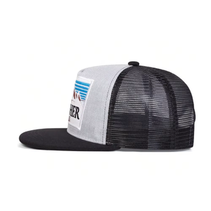Gorra Trucker Bordada Father Mountain, Gris y Amarilla, Malla Ajustable, Unisex, Diseño de 6 Paneles - Product Image 3