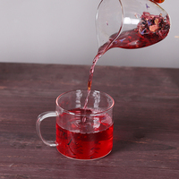 Acceptons les commandes OEM et ODM pour des tasses à café et à thé en verre transparent faites à la main