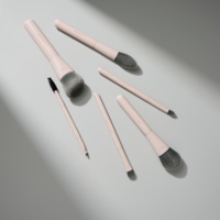 Pinceau de maquillage format poche pour une application beauté nomade, emballage personnalisé, vente en gros e-commerce