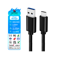 Câble USB-C vers Type-C SANGUAN 2m en cuivre tressé haute puissance 60W à charge rapide, transfert de données 5 Gbps, logo personnalisable