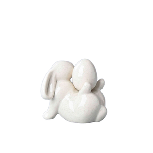 Ornamenti Coniglietto Pasquale in Ceramica Tema Festivo per Decorazione Giardino, Feste e Casa - Product Image 1