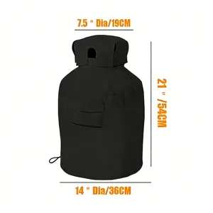 Housse de réservoir de <span class=keywords><strong>propane</strong></span> de 20 lb, imperméable, 100% polyester, pour usage intérieur/extérieur, 13'' x 195'', noire, fabriquée en Chine continentale - Product Image 5