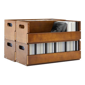 Boîte de rangement pour CD en <span class=keywords><strong>bois</strong></span> faite <span class=keywords><strong>à</strong></span> la main, personnalisée, avec poignées de transport, étagère pour cassettes, présentoir pour bandes magnétiques, <span class=keywords><strong>prix</strong></span> d'usine - Product Image 1