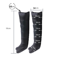 Masseur de pieds à compression d'air, 6 modes, 6 chambres, bottes pneumatiques, drainage lymphatique, télécommande sans fil pour le corps et les jambes