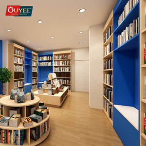 Librería personalizada Escaparate de muebles escolares Exhibición de tienda de libros Biblioteca blanca Estantería de libros Biblioteca Estantería de libros - Product Image 1