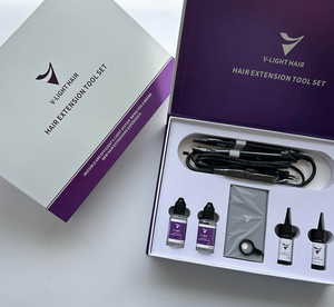 2024 Ultrasone High-Tech Mini Tip Haarverlengingsmachine Nieuwe V-Licht Metaal Haarverlengingslijm Gebruikt - Product Image 1