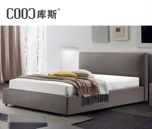 O fabricante de design de cama mobiliário marca quarto cama cinza macio loveseat queen size cama