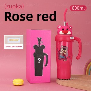 Maima New Arrival 800Ml Xách Tay Thép Không Gỉ Cốc Trẻ Em Cách Nhiệt cao-Xuất hiện Dâu Tây Gấu Chuột Cà Phê Cốc 304 - Product Image 3
