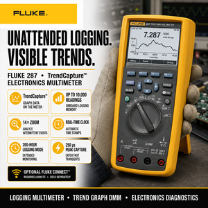 เครื่องบันทึกข้อมูลอิเล็กทรอนิกส์แบบ True RMS 287 ช่อง พร้อมฟังก์ชัน Trend Capture - Product Image 4