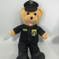 Ours en peluche avec logo de la police militaire et des pompiers, uniformes, poupées douces, ours en peluche super doux de la marine