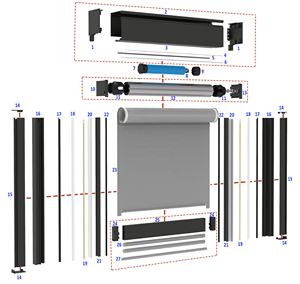 Windproof Waterproof Sunshade <strong>Motor</strong> <strong>Roller</strong> Blind Hand Type Blind Electric High Technical <strong>Roller</strong> Blinds - Product Image 1