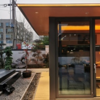 Pavillon moderne en aluminium Yimu avec verre trempé et installation facile pour jardin extérieur et loisirs