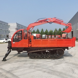 Remorque à benne hydraulique avec excavatrice pour la manutention du sable et du gravier - Product Image 3