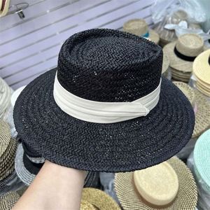 Fashion Elegant Wide Brim Women Unisex Beach <b>Hats</b> Summer Wholesale Flat Top Luxury <b>Straw</b> <b>Hat</b> - Product Image 5