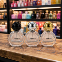 Flacon de parfum vide haut de gamme en verre avec bouchon nœud, personnalisable, avec boîte cadeau doublée de velours