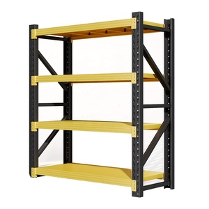 Estantería de Almacén de Acero Laminado en Frío, Resistente, de 4 Niveles, Ajustable, Sin Pernos, de Gran Capacidad de Carga, Apilable - Product Image 4