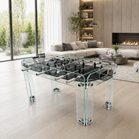Table de football de luxe en verre de style italien, design personnalisé, directement de l'usine, professionnelle, pour l'extérieur, en cristal, Tavolo Da Calcio